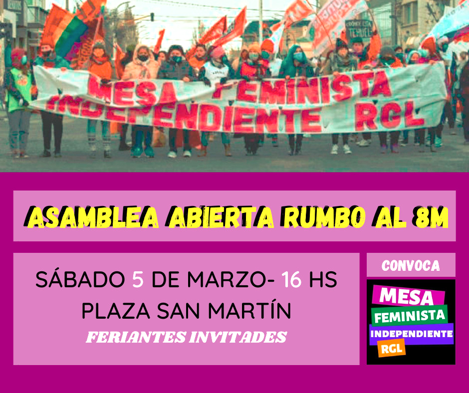 Convocatoria a asamblea abierta en Río Gallegos.