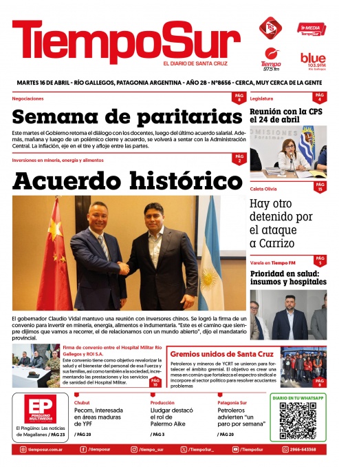 Tapa del diario