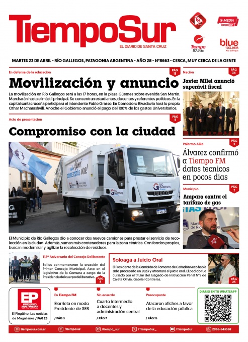 Tapa del diario