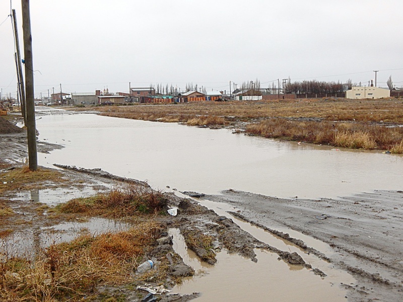 El barrio sufre constantes inundaciones. 