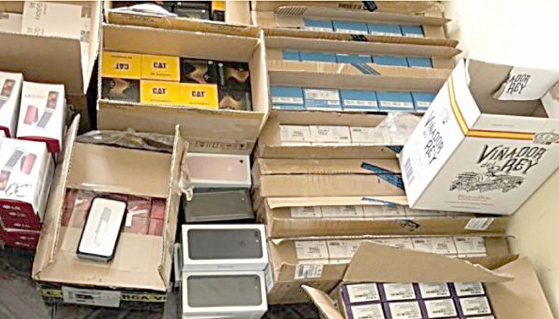 El millonario contrabando de artículos electrónicos fue detectado durante control de rutina.