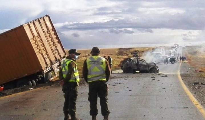 Imagen del día del accidente (La Prensa Austral)