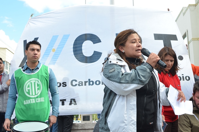 Oradora en el acto de hoy. (M.G)