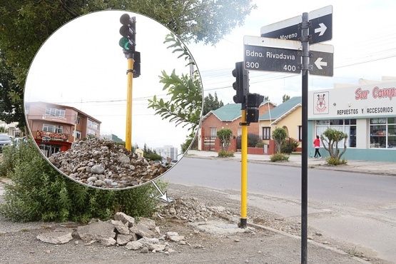 Así quedó la esquina en cuestión durante la jornada de ayer.