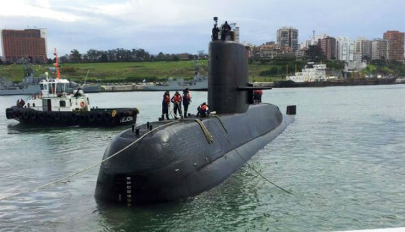 El submarino de la Armada Argentina ARA San Juan. Foto:Télam