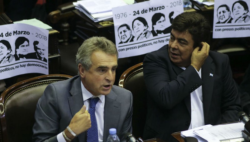 Rossi y Espinoza en Diputados. Foto:Noticias Argentinas