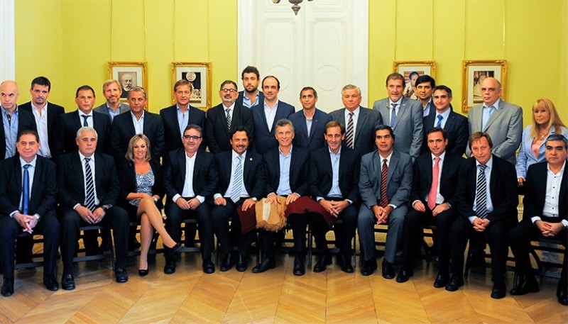 Imagen del primer encuentro de intendentes con Macri. (Archivo).