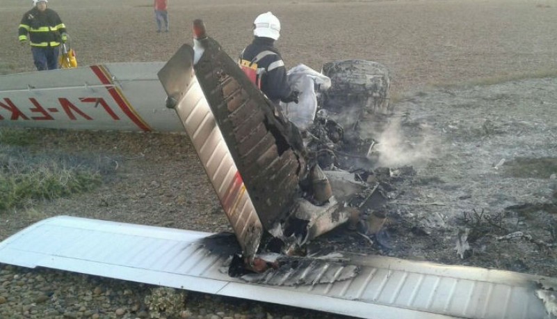 La avioneta cayó a pocos kilómetros de la localidad de Puerto Pirámides. Foto:Gentileza El Chubut