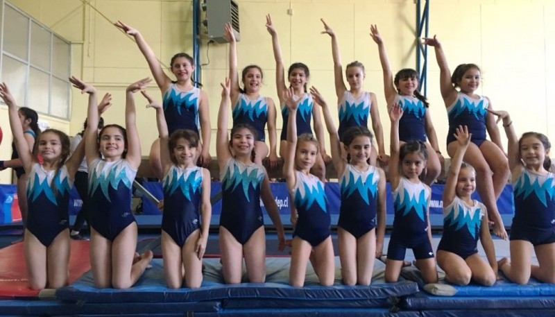 Las chicas de gimnasia se lucieron en Chile.