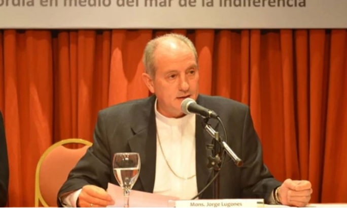 El presidente de la Pastoral Social de la Conferencia Episcopal Argentina, Monseñor Jorge Lugones.