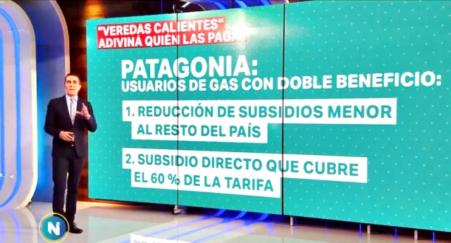 Primero fue Feinmann y ahora Telefé, cuestionando a los patagónicos. 