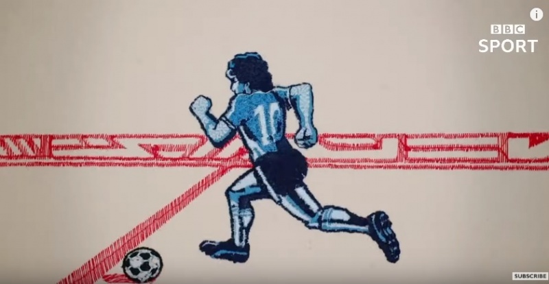 Maradona abre el impactante video.