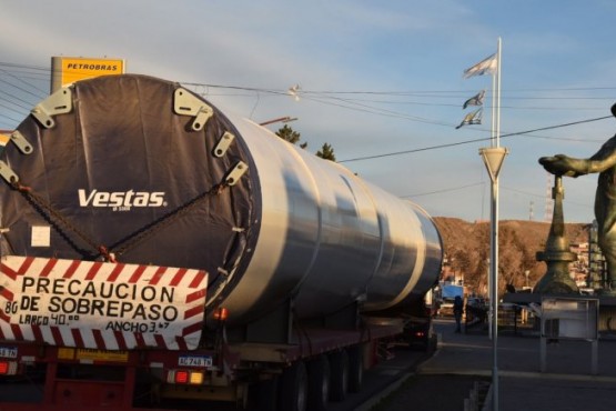 Gran operativo vial por aerogeneradores