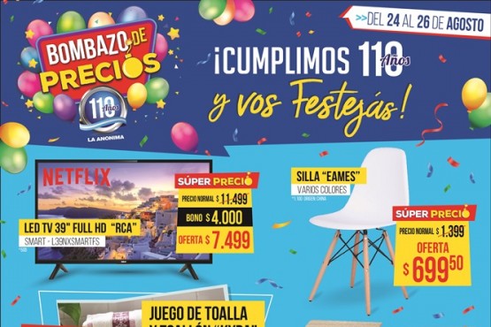 La Anónima cumple 110 años y tiene un “bombazo de precios”