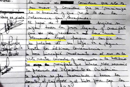 En el acta se lee que algunos padres querían ir a la Justicia y que la respuesta de la Directora fue el código de vestimenta