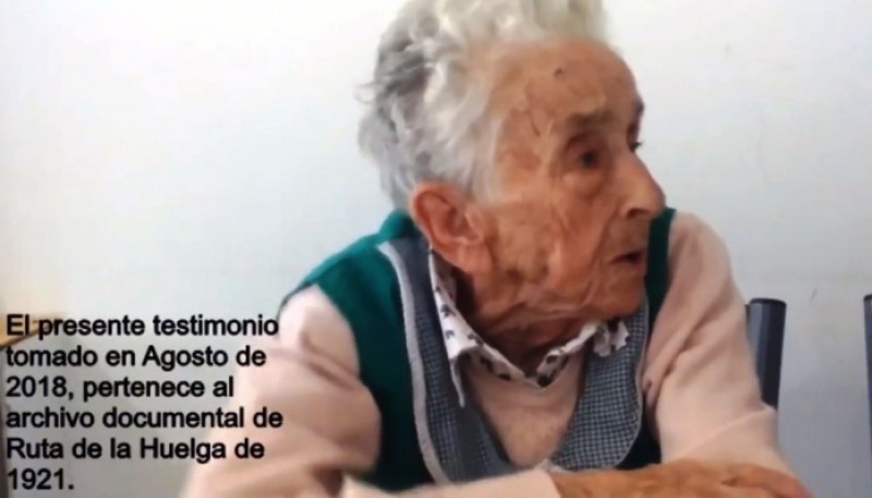 Aurora (97), hija de Alejo López, un obrero fusilado en las huelgas del ‘21