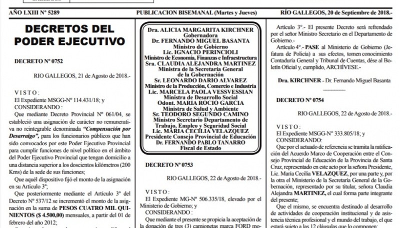 La medida fue publicada ayer en el Boletín Oficial.