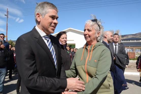 El Vicegobernador en el acto de Chaltén.