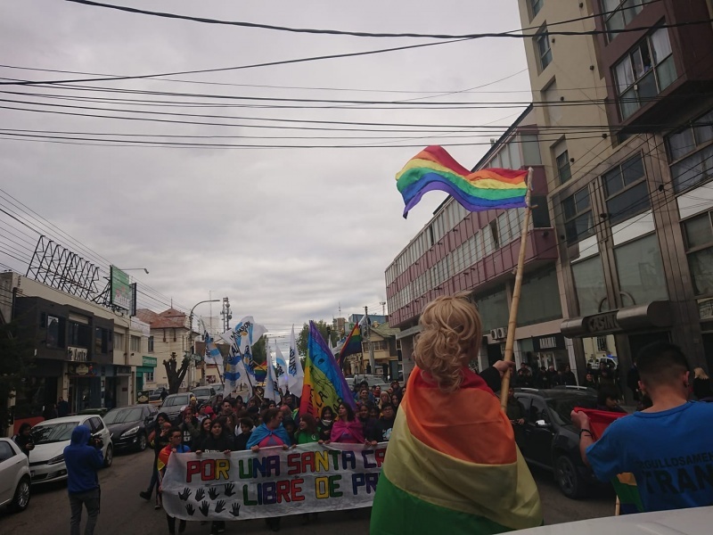 La movilización recorrió el centro de la ciudad. 