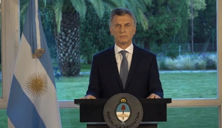 Macri habló desde la Quinta de Olivos. 