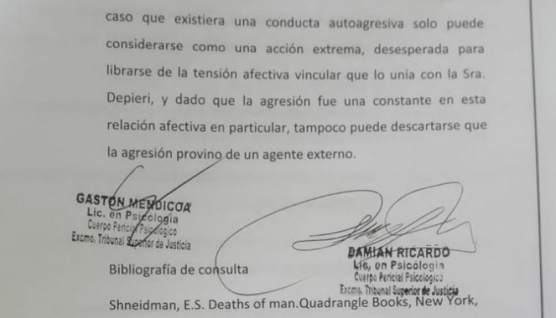 “No existió una planificación suicida por parte de Fabricio”