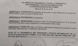 El Concejo Deliberante de Rio Turbio suspendió las actividades