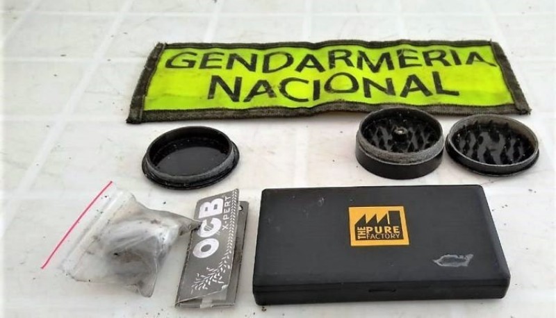Los elementos que fueron secuestrados por Gendamería Nacional. 