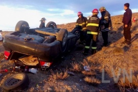 Una mujer hospitalzada tras volcar en la ruta Caleta - Comodoro