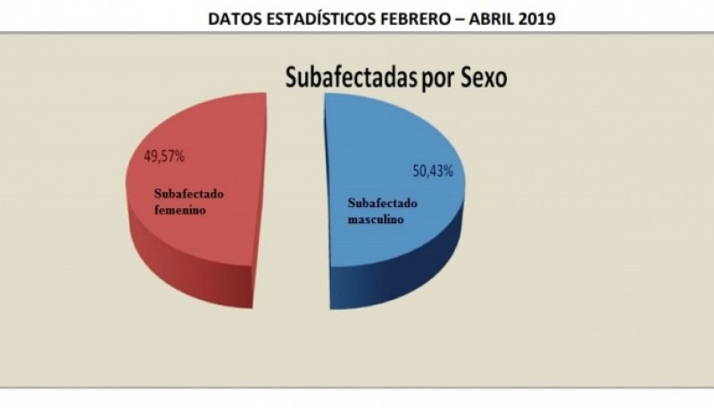 Los niños y niñas constituyeron un total de 115 personas subafectadas.