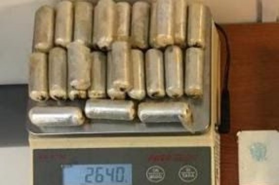 Detenido al intentar traficar más de 800 gramos de cocaína hacia Río Grande