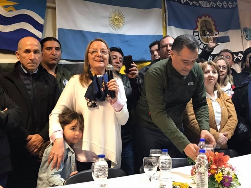 Alicia encabezó el acto en Las Heras.