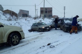 Choque múltiple sobre la nieve