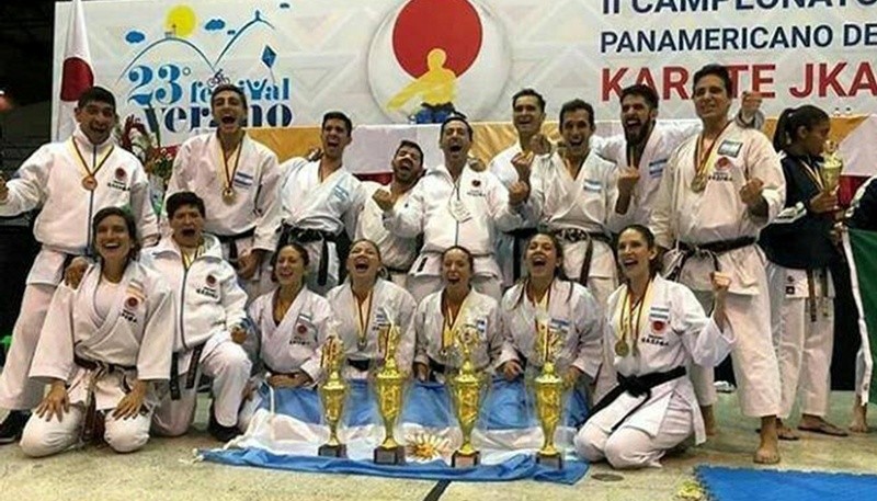 La delegación argentina en Bogotá.