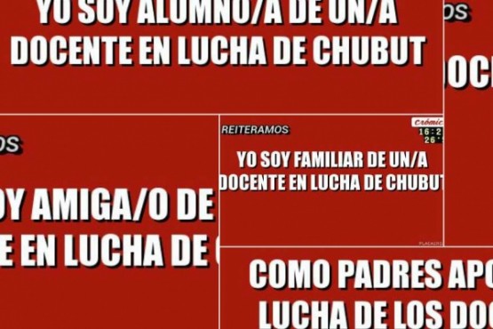 Las placas virales de apoyo a los docentes en lucha