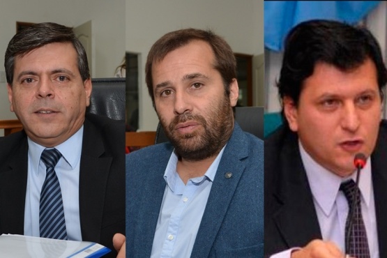 Fiabián Leguizamón, Daniel Roquel y Mauricio Gómez Bull van por la intendencia.