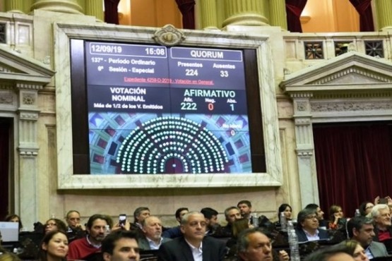 Todos los diputados nacionales votaron a favor. 