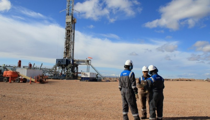 Yacimiento de YPF en Vaca Muerta. 