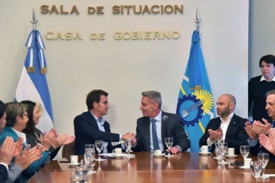 Arcioni recibió al Presidente de la Xunta de Galicia.