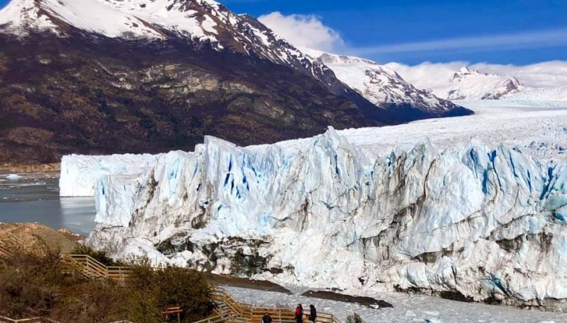 Glaciar Perito Moreno. el paso de agua se encuentra interrumpido desde ayer domingo (Foto:Glaciarium)