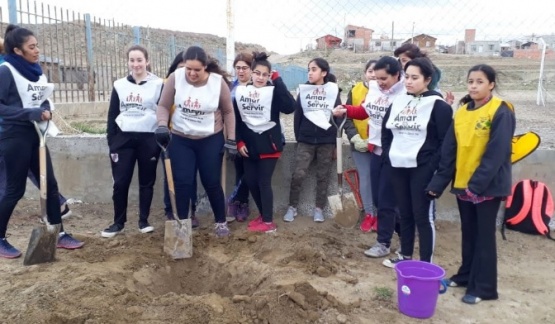 El trabajo se realizó en el barrio 17 de octubre.