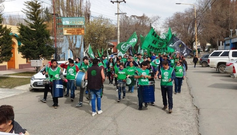 La marcha provincial se realizó ayer en Río Gallegos. (Foto: ATE). 