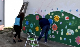 Un mural primaveral para el Jardín