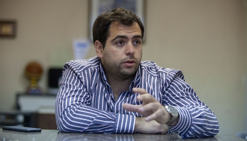 El candidato a intendente, Santi Gómez. 