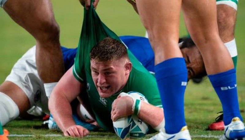 Try de Irlanda en el partido contra Samoa