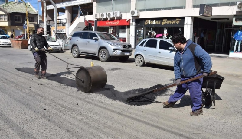 Trabajos realizados en Kirchner y San Martín.