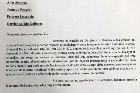 El escrito presentado por el Bloque del FPV.