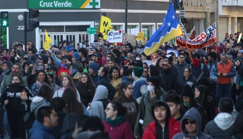 Manifestación pacífica en Punta Arenas. 