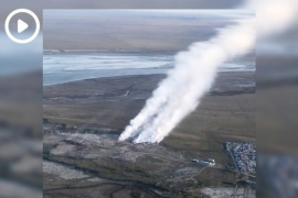 Así se vio el incendio del Vaciadero desde el aire