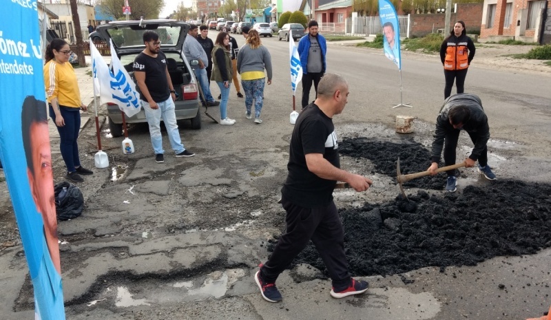 Trabajos realizados en una de las intersecciones. (C.G) 