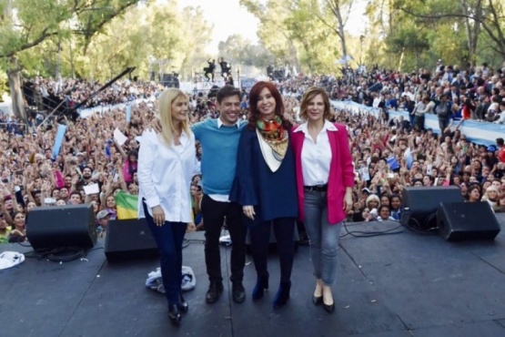CFK ayer en el acto de cierre de campaña en La Plata. 